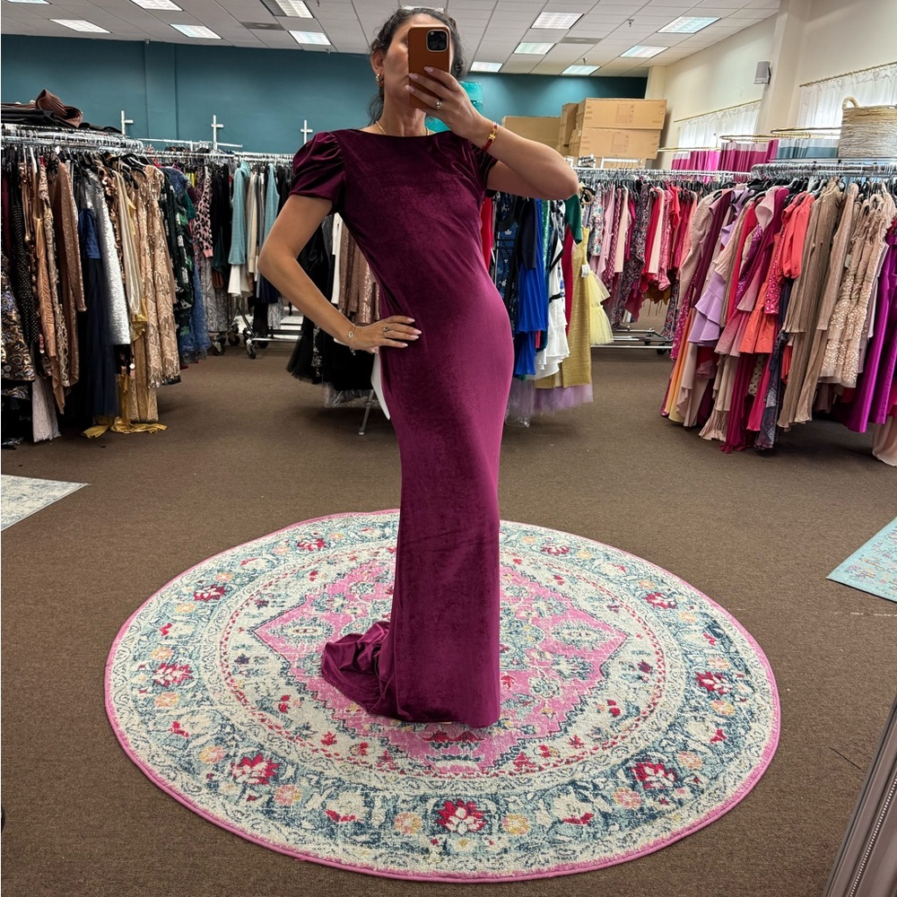 PIA GLADYS PEREY SATINE Velvet Burgundy NWT